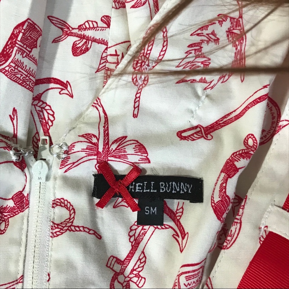 Hell Bunny Fit and Flare Nautical Swing Dress - Picture 7 of 7